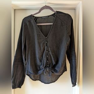 Black button down A&F blouse